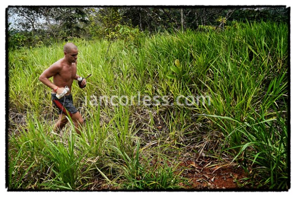 Dave James dominating the race from the front