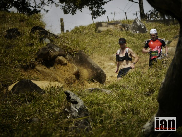 Carlos Sa (leading) midway on stage 4. He's feeling the effort of his overlong first day! TCC2014 ©iancorless.com