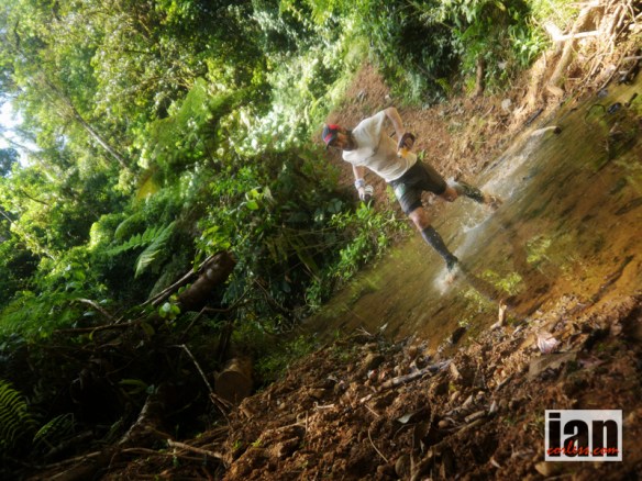 Clark at a water crossing TCC2014 ©iancorless.com