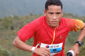 Samir Tamang from Nepal in the 50km race