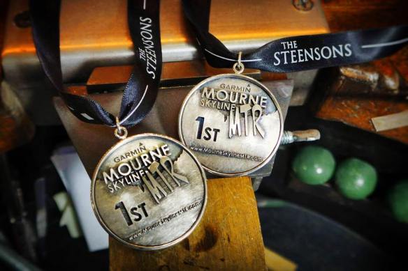 Garmin Mourne Skyline MTR winners medals